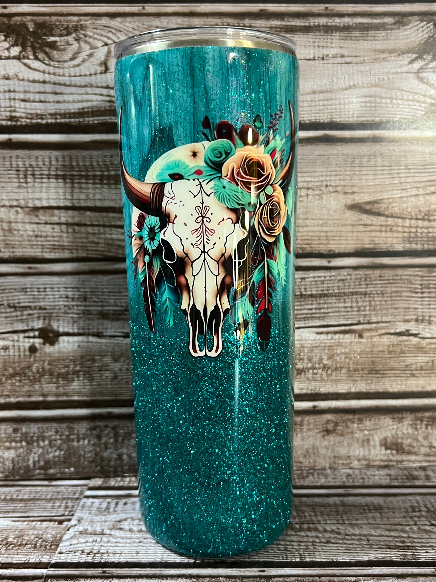 Teal Cowskull