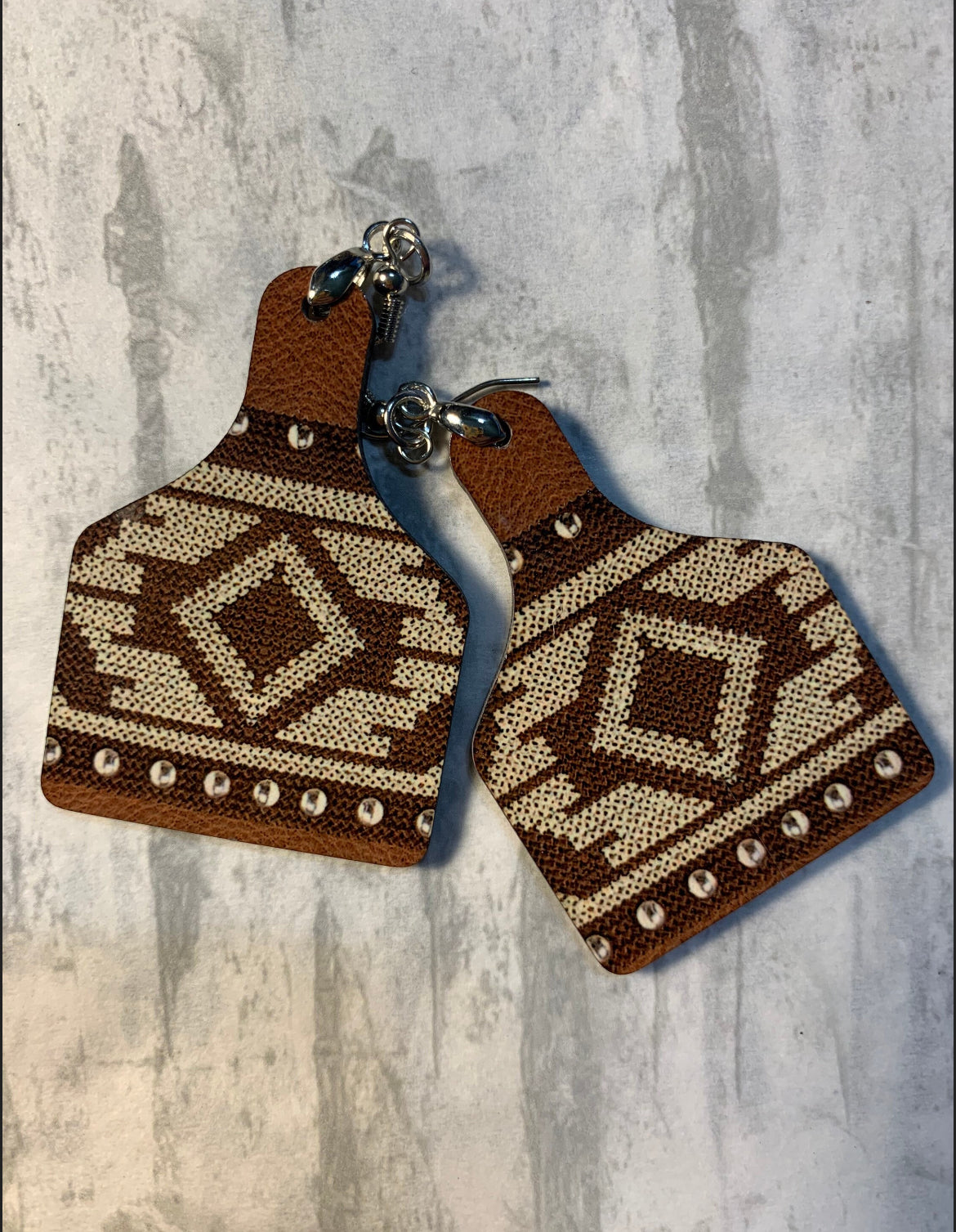 Brown Aztec Earrings