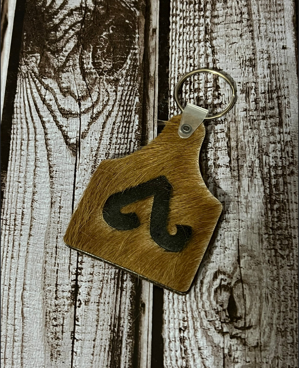 Cowhide Keychain