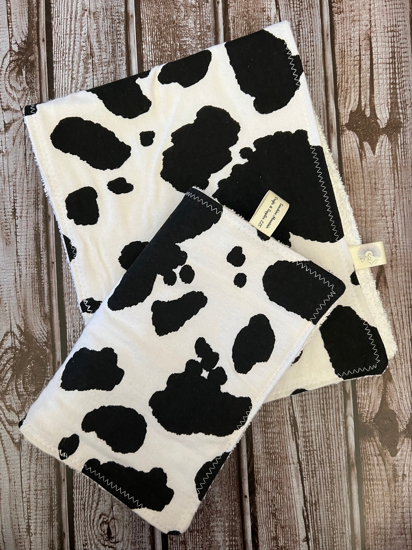 Cow print Burp Cloths