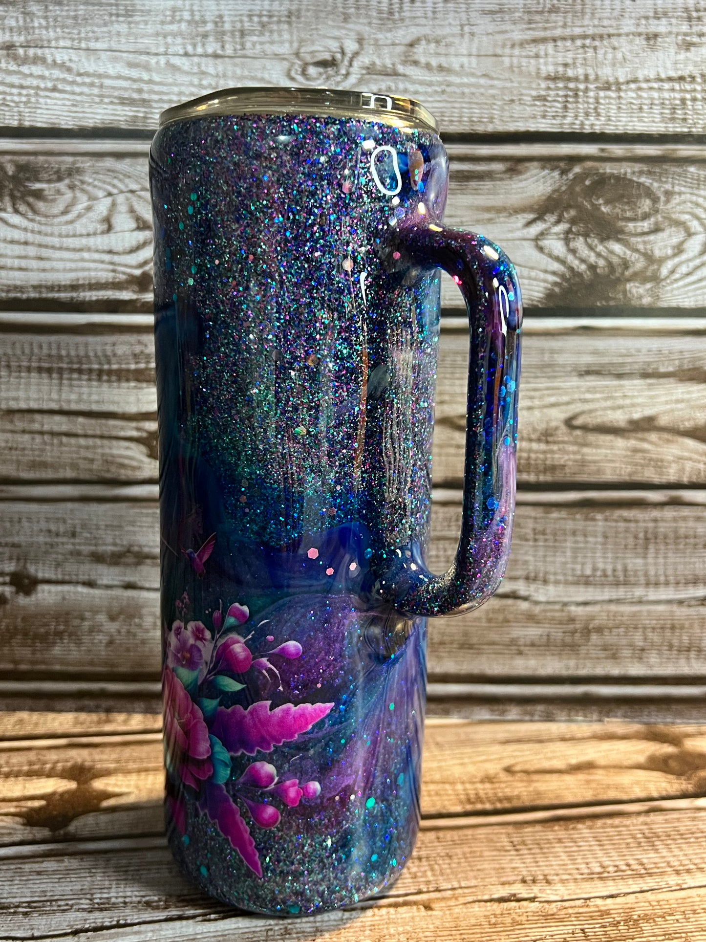 20oz glitter hummingbird