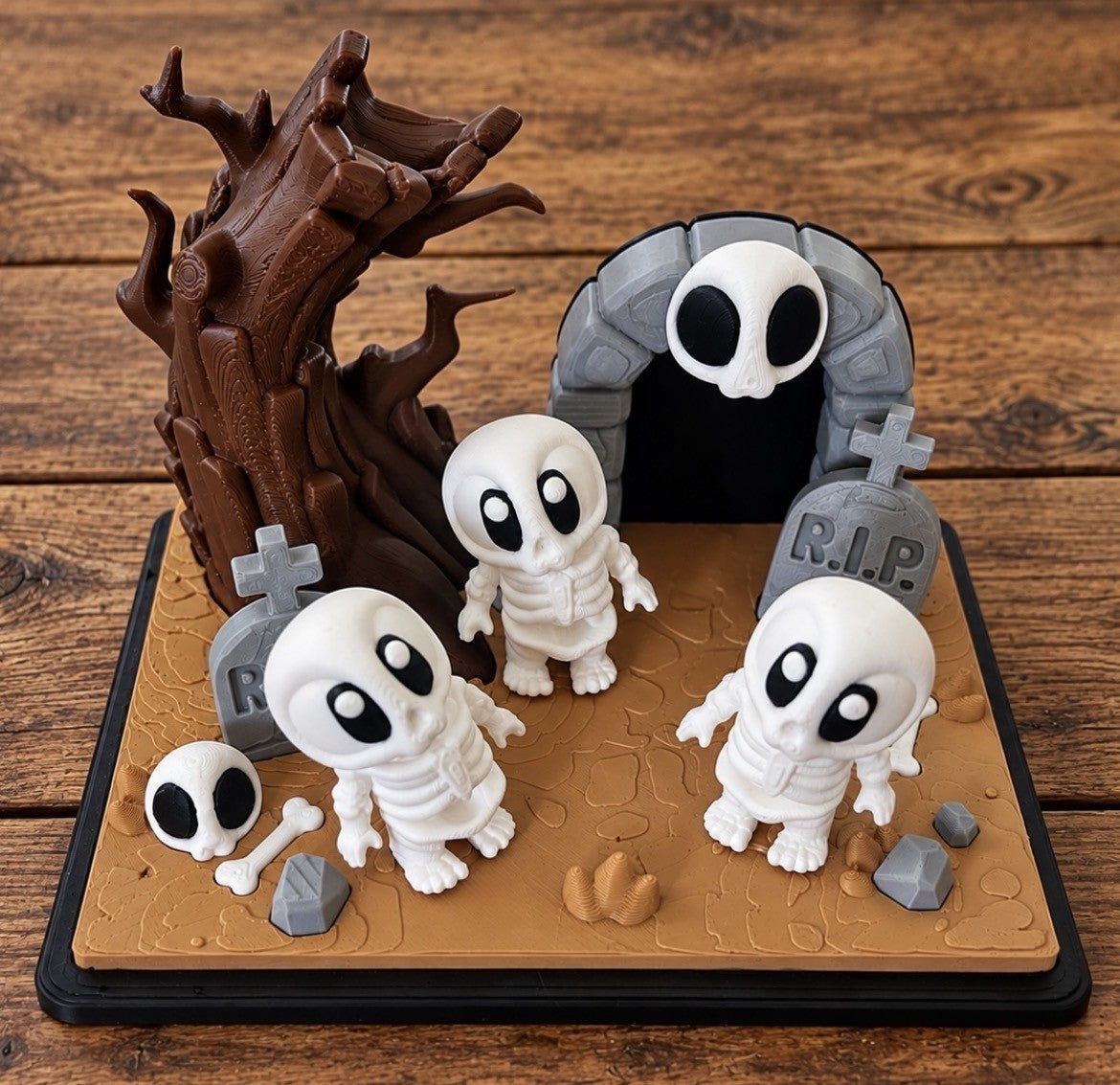 Graveyard and Skeleton Playset
