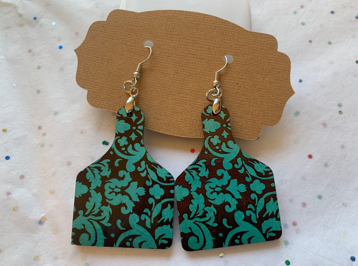 Turquoise Floral Earrings