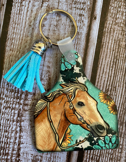 Palomino Horse Keychain