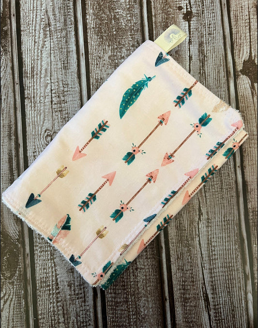 Pink Arrow Burp Cloths