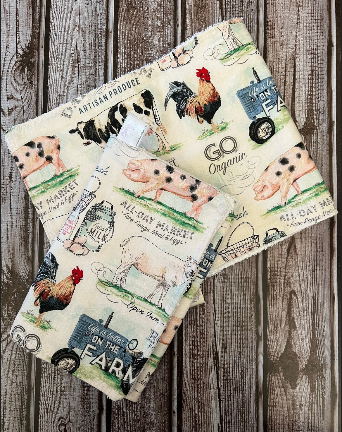 Farm Burp Cloths