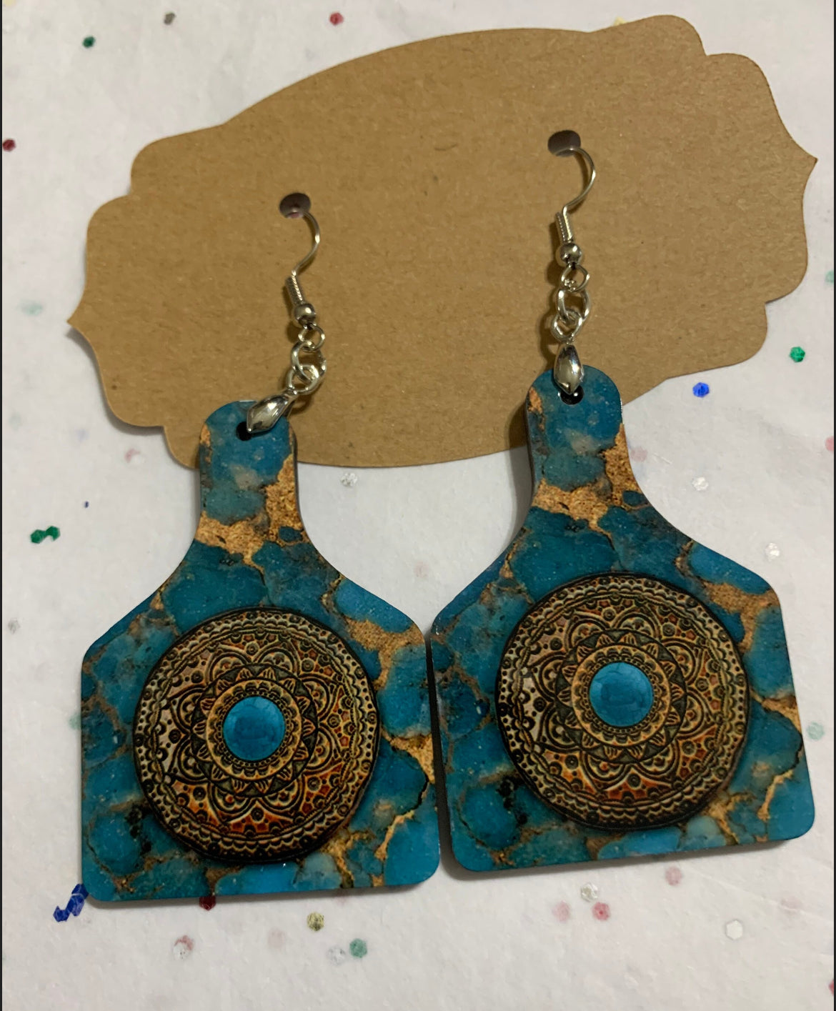 Blue Concho Earrings
