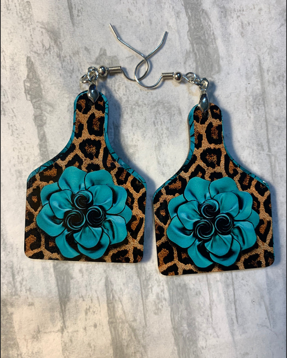 Cheetah Flower Earrings