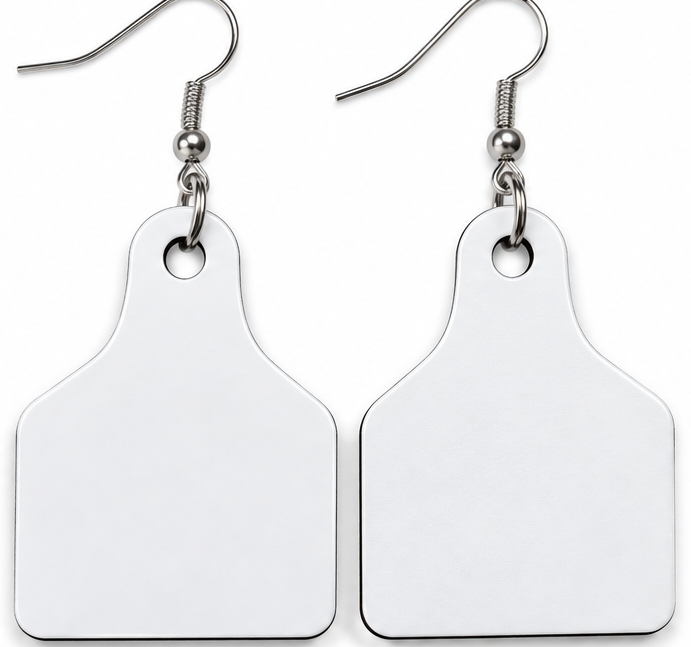 Sublimation Cowtag Earrings Blank