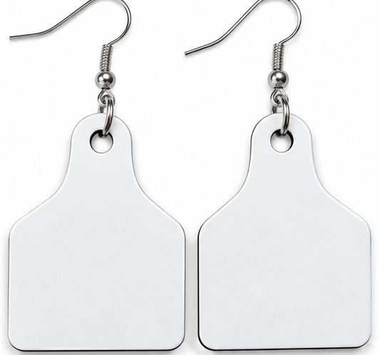 Sublimation Cowtag Earrings Blank