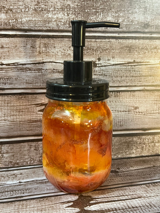 Orange soap dispenser