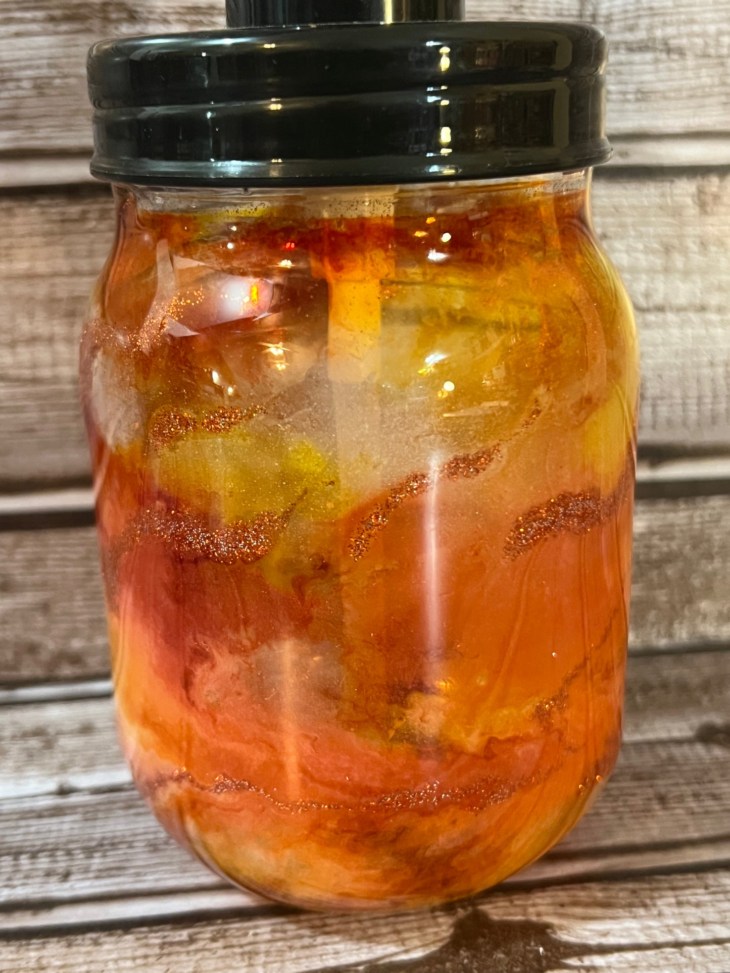 Orange soap dispenser