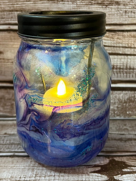 Blue and Purple Candleholder