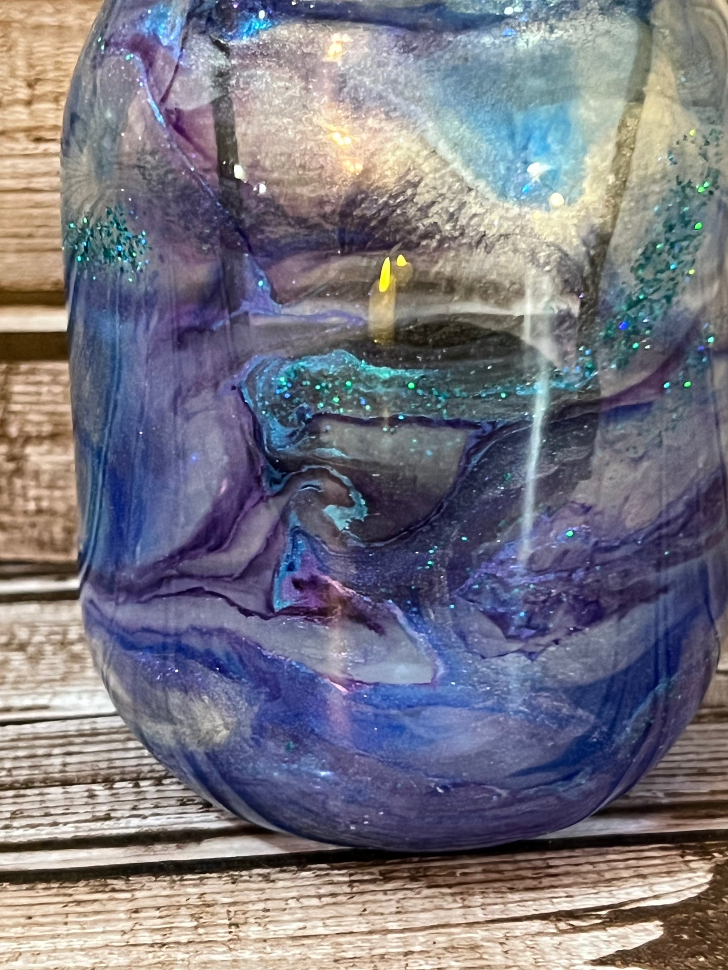 Blue and Purple Candleholder