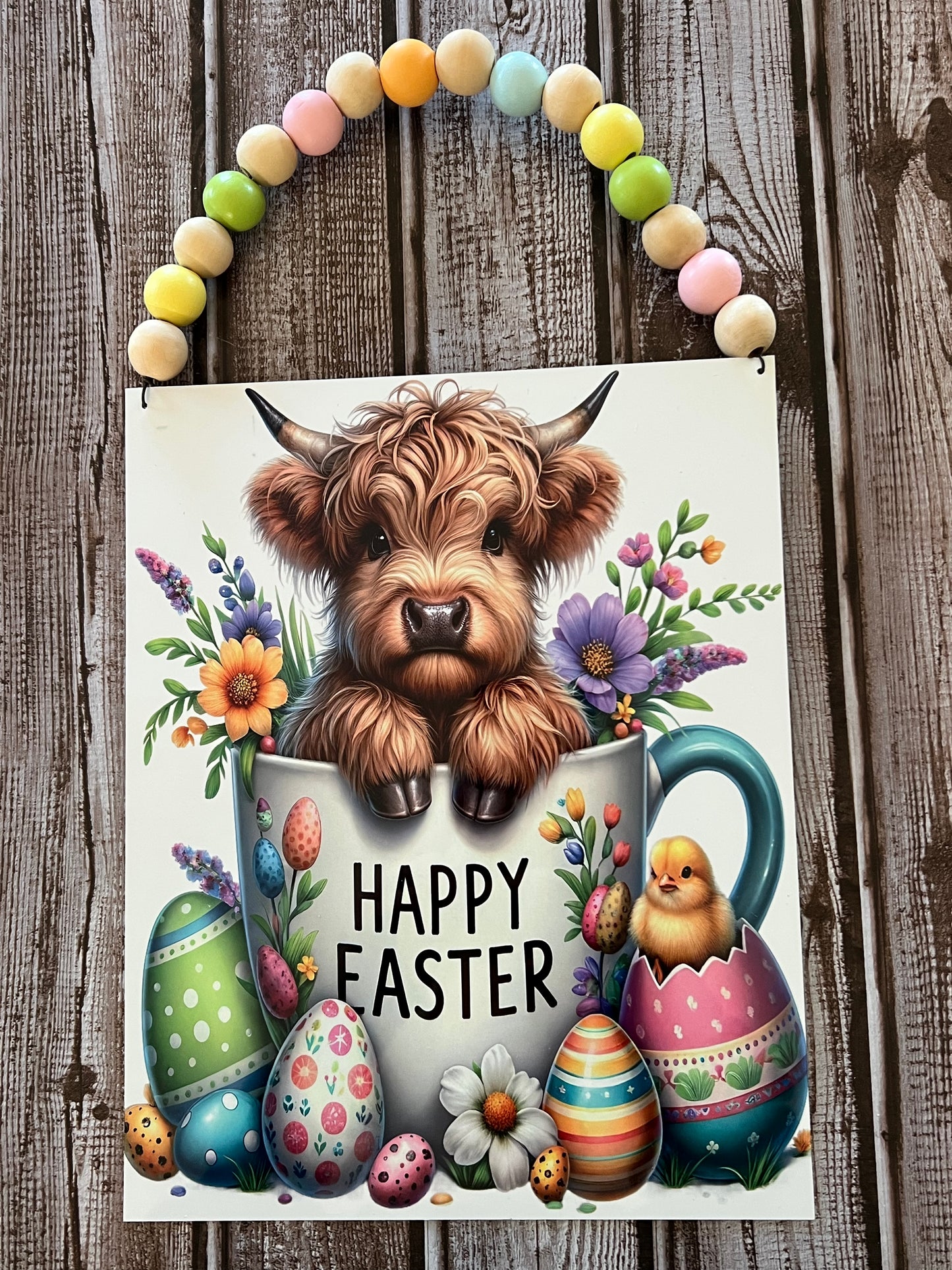 Easter Cow sign
