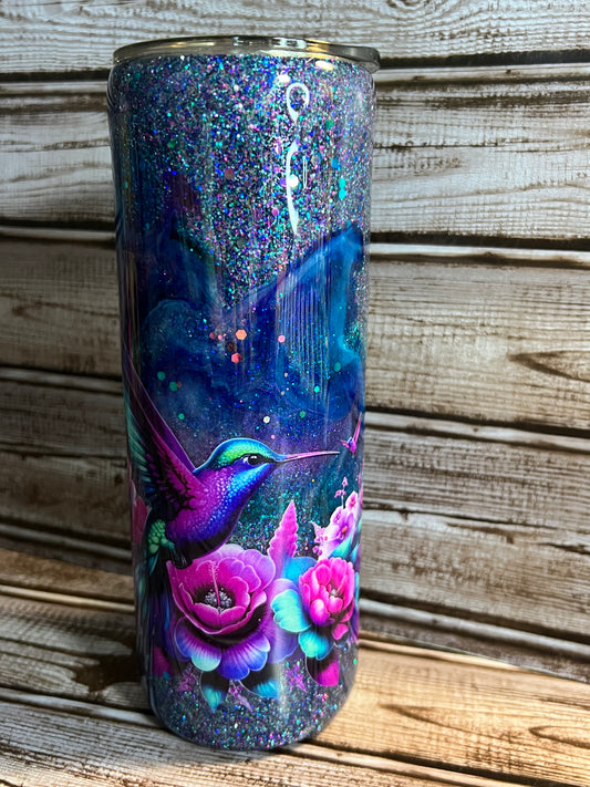 20oz glitter hummingbird