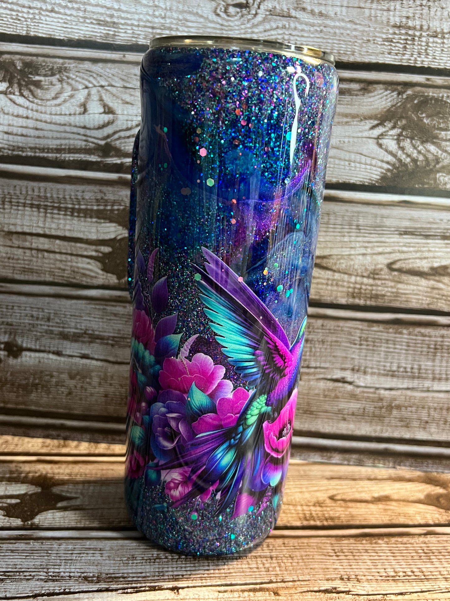 20oz glitter hummingbird